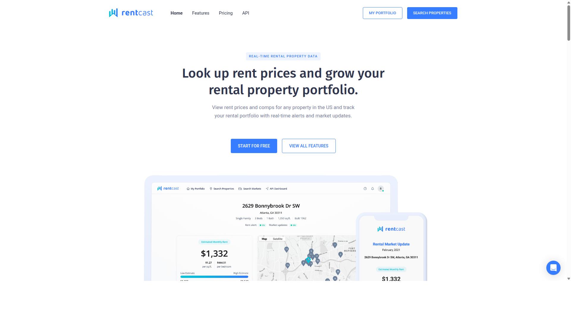 Tranchi for Instant Rent Estimates website